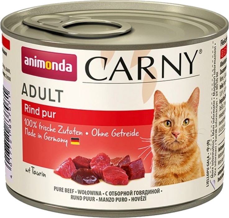 Консерва за котки Carny Adult Консерва за котки Carny Adult - 200 ÷ 6 x 800 g, с говеждо месо, от 1 до 6 години - храна