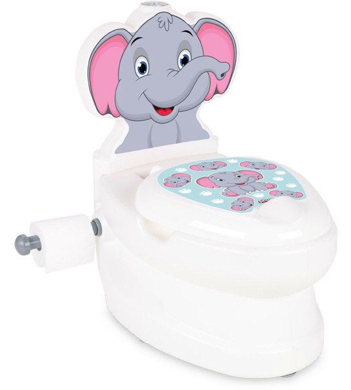 Детско гърне тоалетна Pilsan Educational Elephant Детско гърне тоалетна Pilsan Educational Elephant - Със звуков и светлинен ефект, за 18+ месеца - гърне