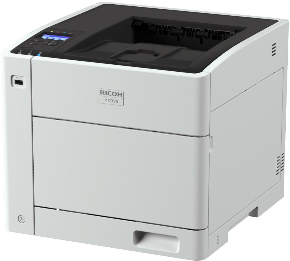 Цветен лазарен принтер RICOH P C375 Цветен лазарен принтер RICOH P C375 - 1200 x 1200 dpi, 32 pages/min, Wi-Fi, USB, A4, двустранен печат -