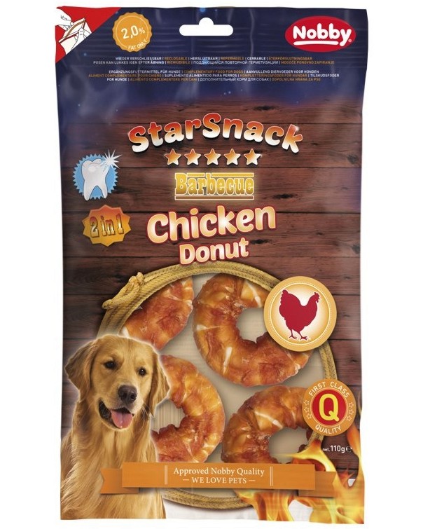    Nobby StarSnack Chicken Donut - 110 g,  ,   Barbecue - 