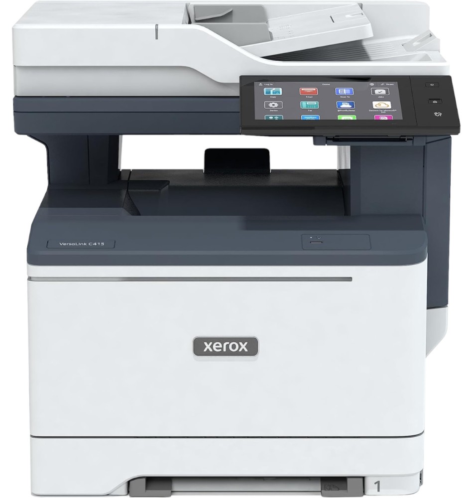 Лазерно мултифункционално устройство Xerox VersaLink C415 Лазерно мултифункционално устройство Xerox VersaLink C415 - Цветен принтер / копир / скенер / факс, 1200 x 1200 dpi, 42 pages/min, Wi-Fi, USB, A4 -