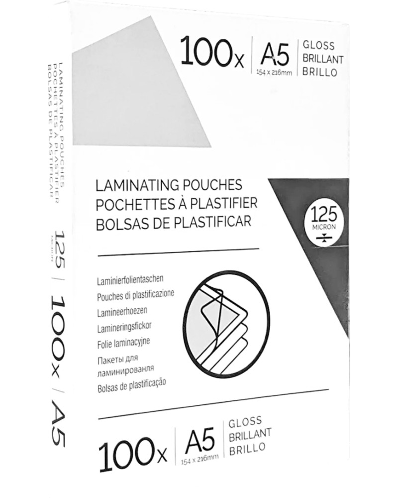 ����� �� ���������� A5 Fellowes - 100 ����, � �������� 125 μm - 