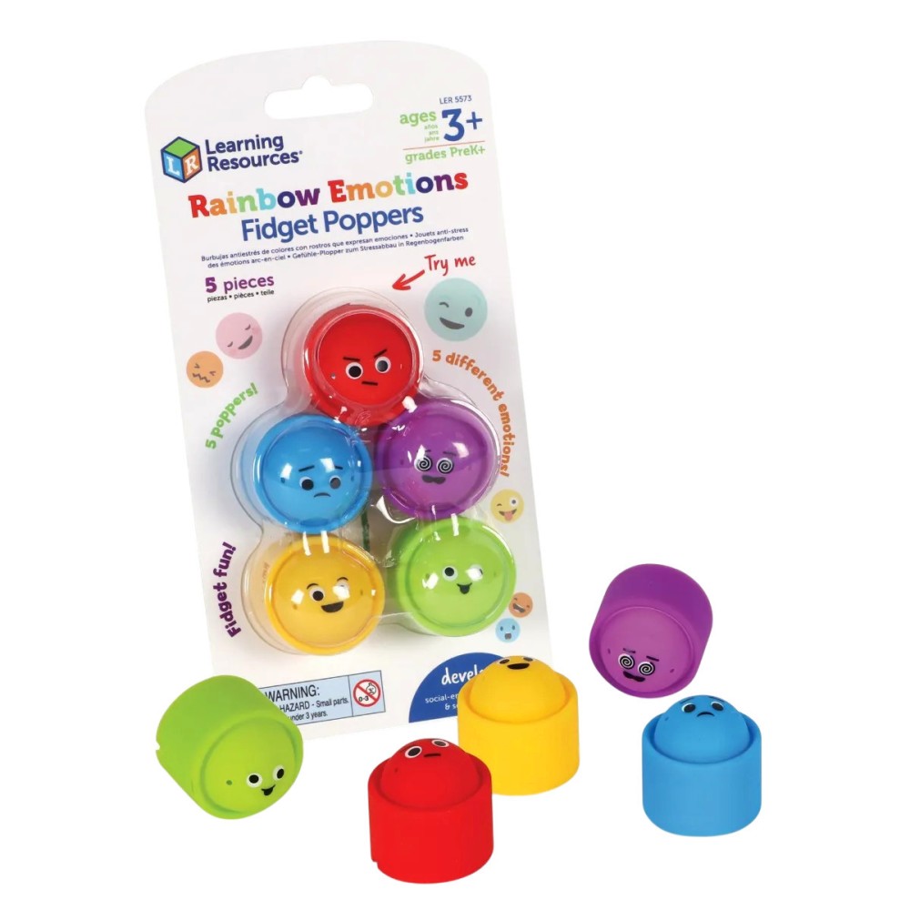 Цветни попити Емоции Learning Resources Цветни попити Емоции Learning Resources - 5 броя, ∅ 4 cm - продукт