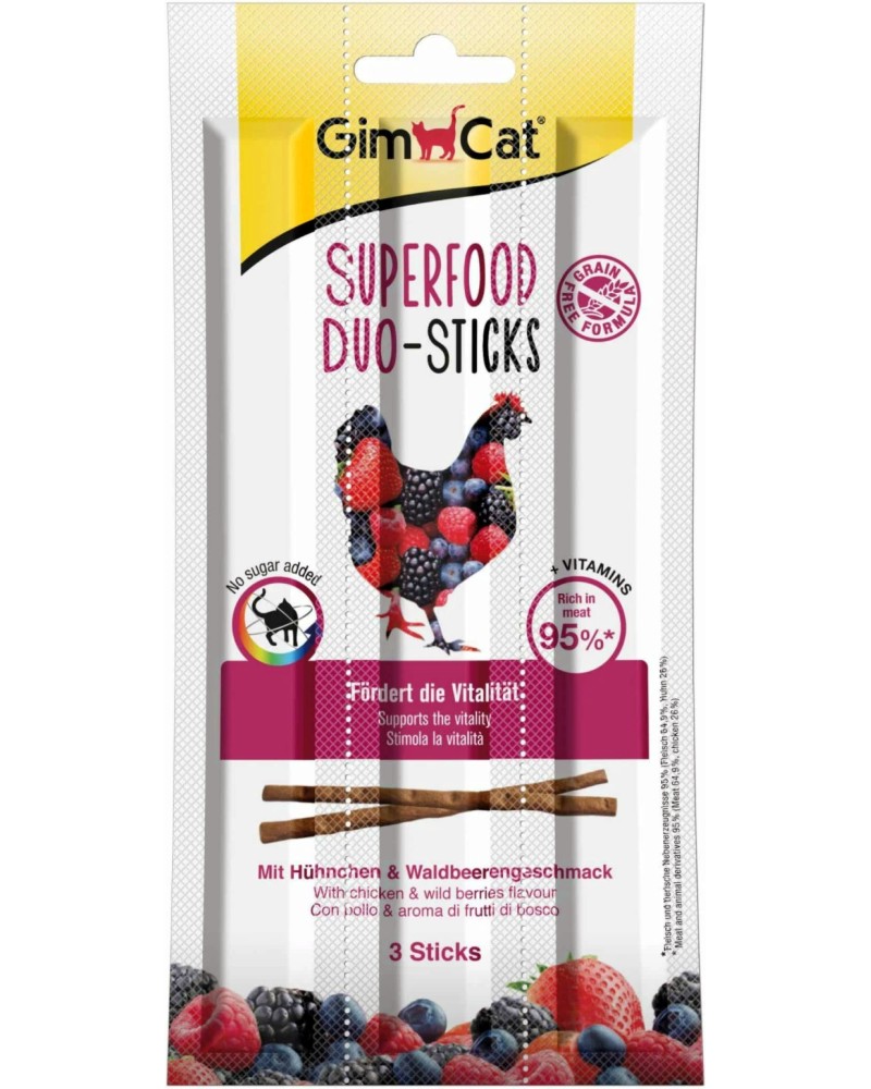    GimCat Superfood Duo Sticks - 3 x 5 g,      - 