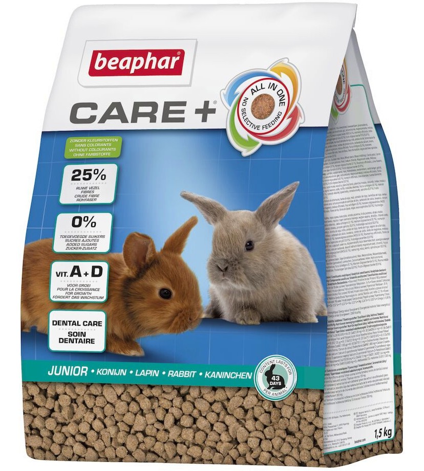 ����� �� ����������� ������� Beaphar Rabbit Junior - 0.25 ÷ 1.5 kg, �� ������� Care +, �� 6 ������� �� 10 ������ - �����