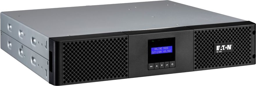 Непрекъсваемо токозахранващо устройство UPS Eaton 9E 1000i Rack2U Непрекъсваемо токозахранващо устройство UPS Eaton 9E 1000i Rack2U - 1000 VA, 900 W, 12 V / 7 Ah, 4 x IEC C13 изхода, USB, RS232, OnLine -
