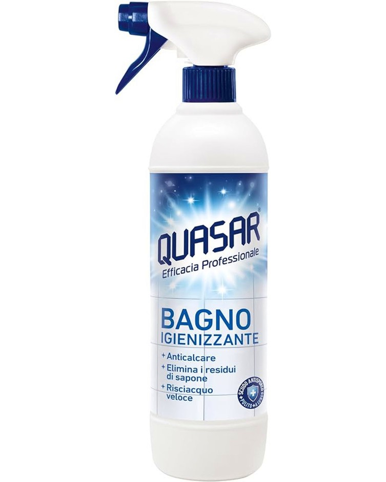 Препарат за почистване на баня Quasar Bagno Препарат за почистване на баня Quasar Bagno - 580 ml - почистващ препарат