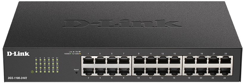 Суич D-Link DGS-1100-24V2 Суич D-Link DGS-1100-24V2 - 24 порта, 1000 Mbps -
