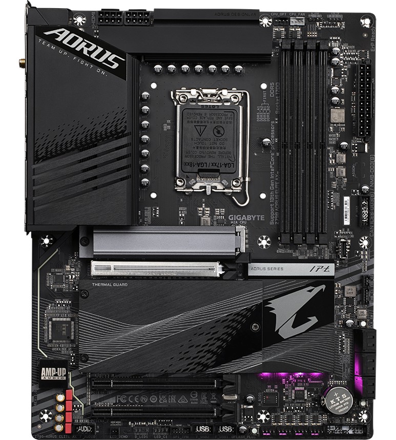 ����� ������ Gigabyte Z790 Aorus Elite AX - LGA 1700, Intel Z790, DDR5, ATX - 
