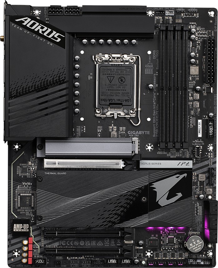 Дънна платка Gigabyte Z790 Aorus Elite AX Дънна платка Gigabyte Z790 Aorus Elite AX - LGA 1700, Intel Z790, DDR5, ATX -