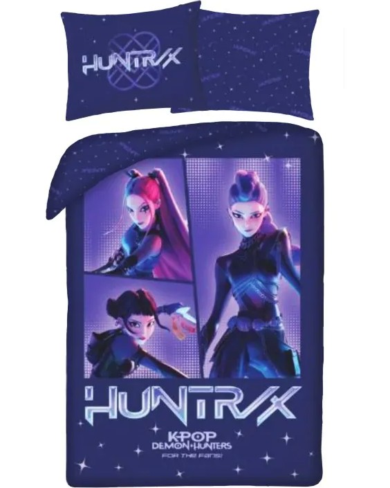 Детски двулицев спален комплект 2 части K-POP Demon Hunters Trio Детски двулицев спален комплект 2 части K-POP Demon Hunters Trio - 140 x 200 cm, на тема K-POP - продукт