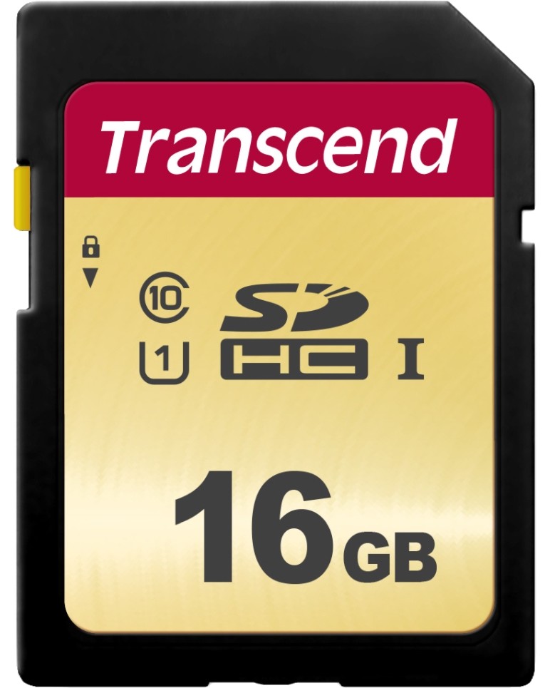 SDHC   16 GB Transcend SDC500S - Class 10, UHS-I U1 - 