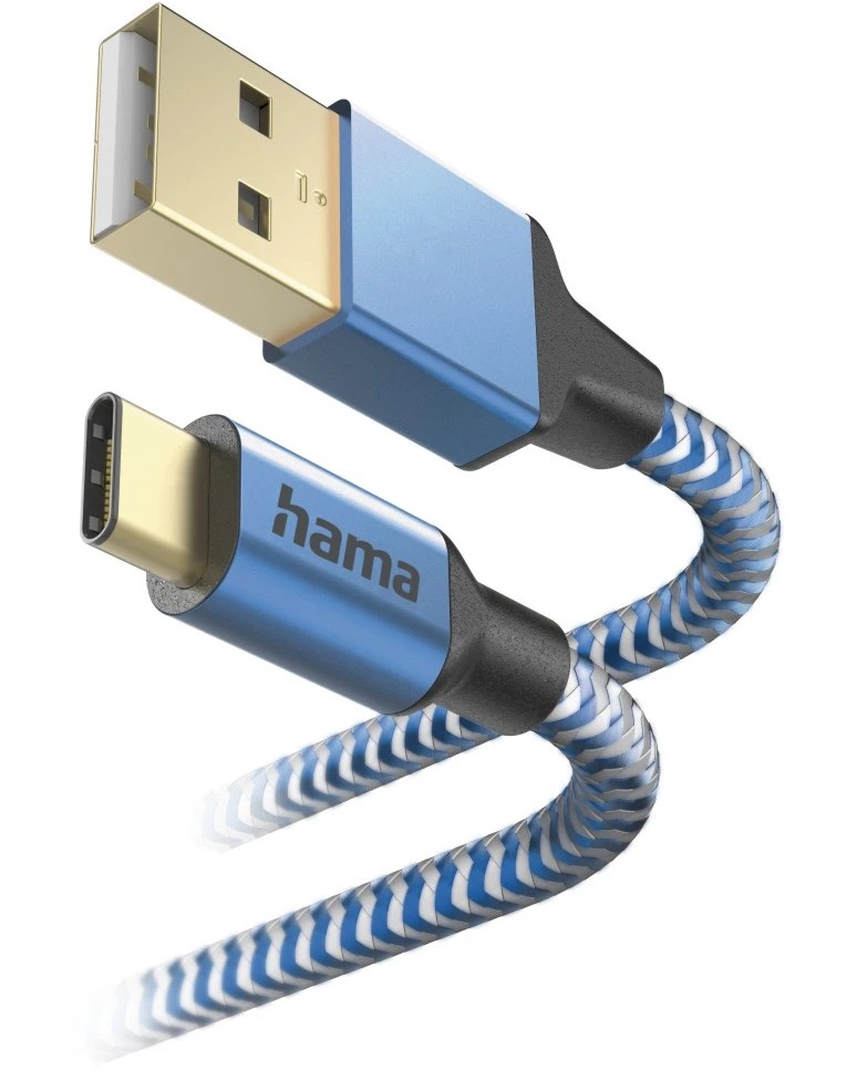  USB-A male  USB-C male Hama Reflective - 1.5 m - 
