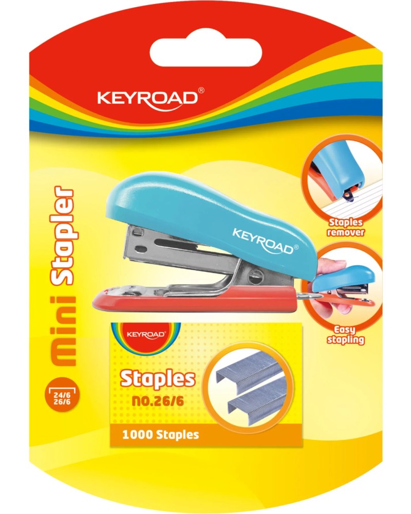 Мини телбод Keyroad KR973017 Мини телбод Keyroad KR973017 - С 1000 телчета, за захващане на до 15 листа -