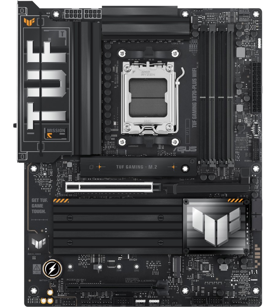 Дънна платка ASUS TUF Gamng X870-Plus WIFI Дънна платка ASUS TUF Gamng X870-Plus WIFI - AMD AM5, AMD X870, DDR5, ATX -