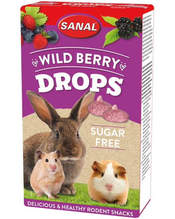    Sanal Wild Berry Drops Sugar Free - 45 g,    - 