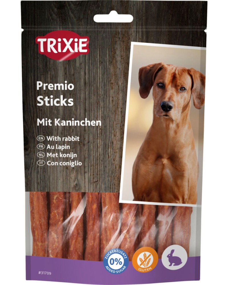 Пръчици за кучета Trixie Sticks Пръчици за кучета Trixie Sticks - 100 g, със заешко, от серията Premio - храна