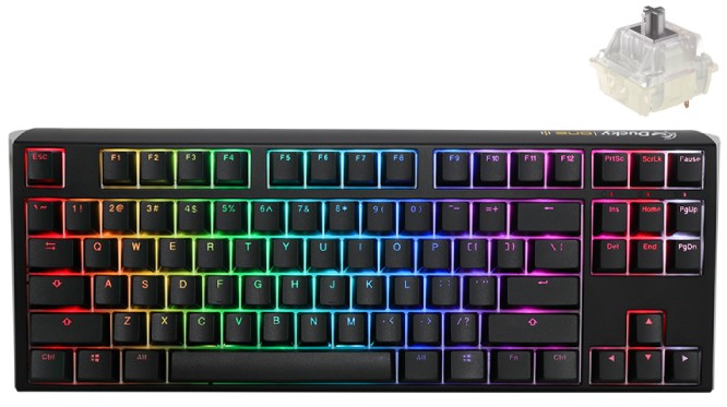    Ducky One 3 TKL Classic - TKL,  USB  1.8 m, ANSI Layout, Hot-Swap, Cherry MX Speed Silver RGB - 