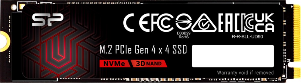 SSD памет Silicon Power UD90 PCIe Gen 4.0 x4 NVMe 1.4 SSD памет Silicon Power UD90 PCIe Gen 4.0 x4 NVMe 1.4 - 1 TB, четене 5000 MB/s, запис 4800 MB/s, 3D NAND -