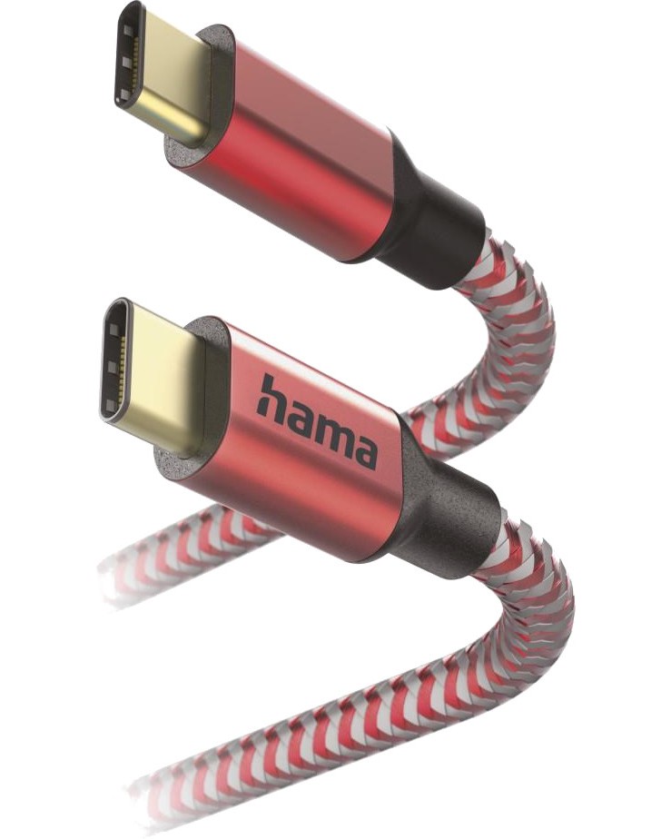 Кабел USB-C male към USB-C male Hama Reflective Кабел USB-C male към USB-C male Hama Reflective - 1.5 m -