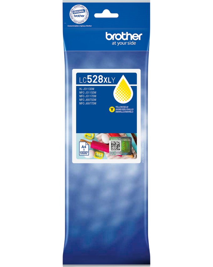 Касета с мастило за принтер Brother LC-528XL Yellow Касета с мастило за принтер Brother LC-528XL Yellow - 12000 страници -
