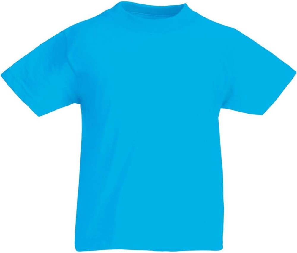  Fruit of the Loom - Azure Blue - 100 % ,   Kids Valueweight - 