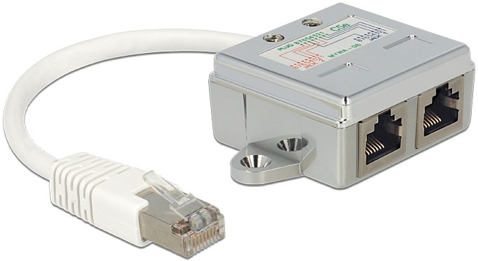 ������� RJ-45 male ��� 2 x RJ-45 female DeLock - 15 cm - 