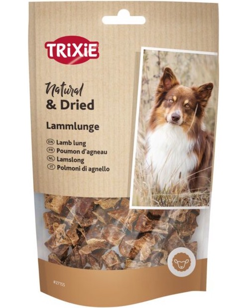 Натурални лакомства за кучета Trixie Натурални лакомства за кучета Trixie - 80 g, от агнешки бял дроб, от серията Natural & Dried - храна