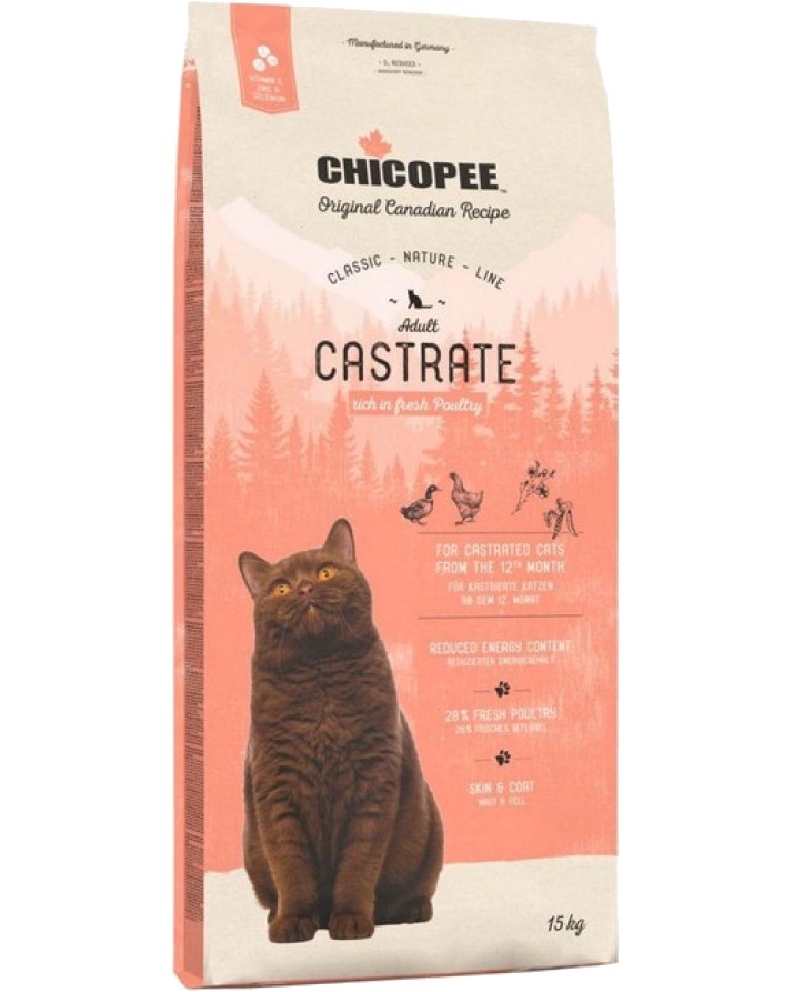      CHICOPEE Castrate - 15 kg,   ,   Classic Nature Line,  1  - 