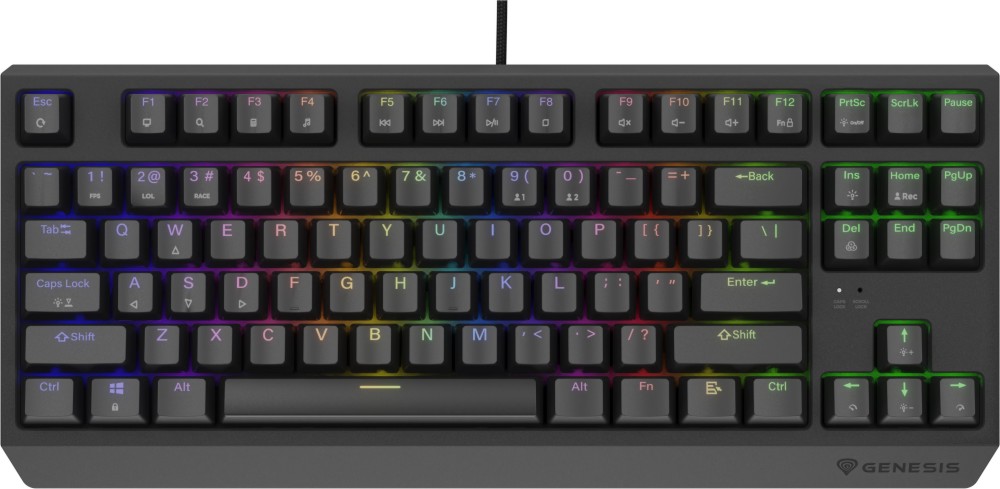    Genesis Thor 230 - TKL,  USB , ANSI Layout, RGB, Hot-Swap, Outemu Brown - 