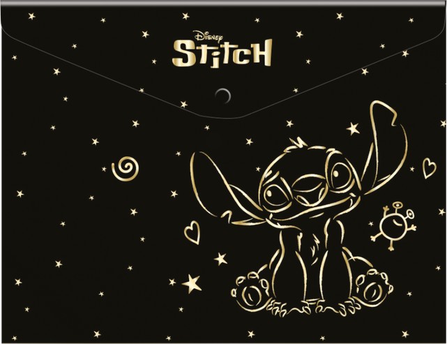Папка с копче Cool Pack Stitch Gold 1 Папка с копче Cool Pack Stitch Gold 1 - За формат A4 на тема Лило и Стич -