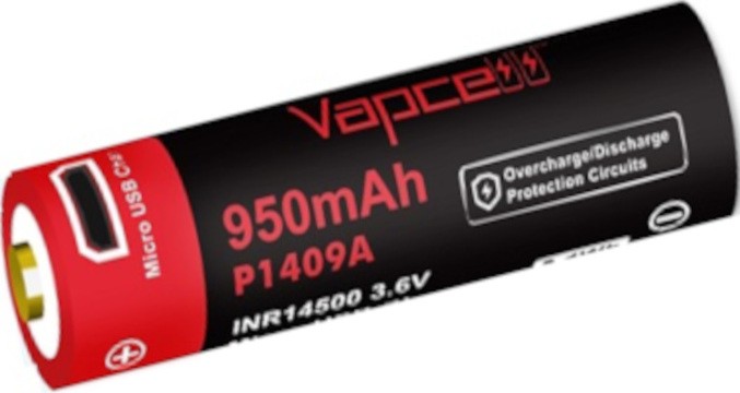    Micro USB 3.6 V P1409A -  Li-Ion (14500) 950 mAh - 