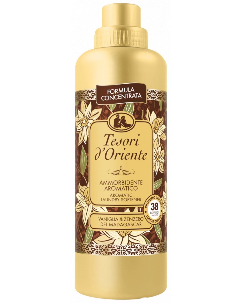 Омекотител за пране Tesori d'Oriente Vanilla & Ginger Омекотител за пране Tesori d'Oriente Vanilla & Ginger - 760 ml, с аромат на ванилия и джинджифил - омекотител