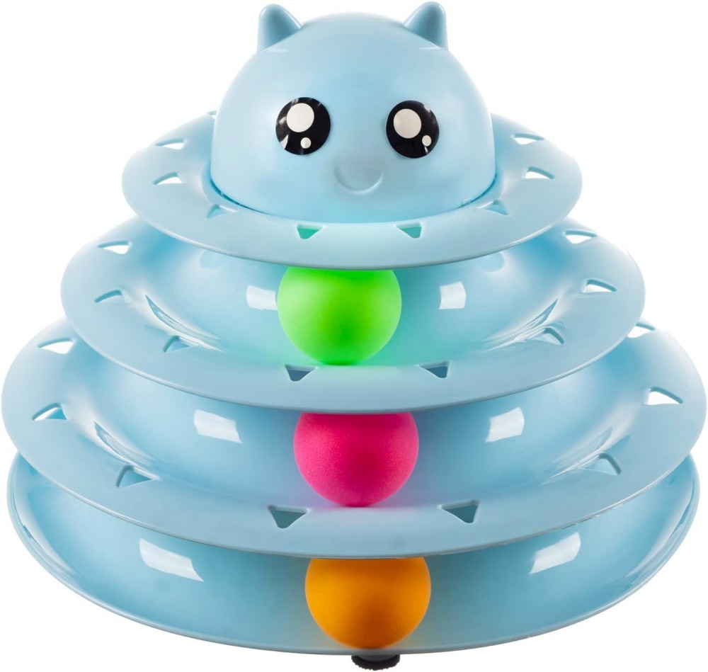Интерактивна играчка за котки PURLOV Интерактивна играчка за котки PURLOV - С 3 топки - играчка
