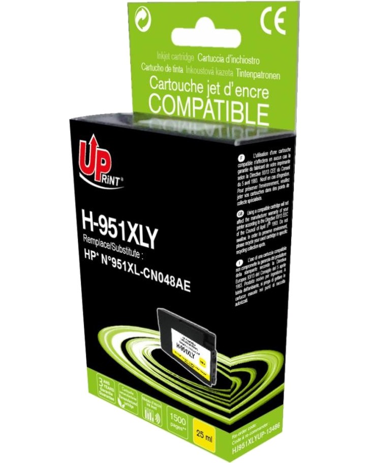 Касета с мастило за принтер UPrint H-951XL Yellow Касета с мастило за принтер UPrint H-951XL Yellow - 1500 страници -