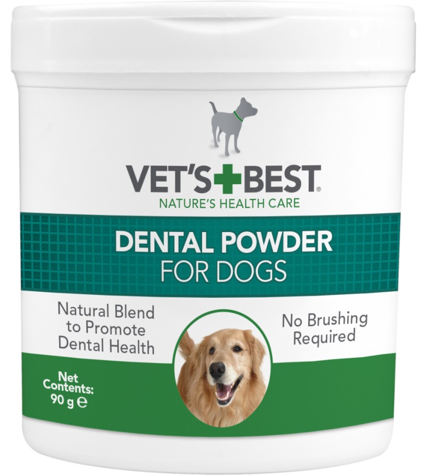 Дентална пудра за кучета Vet's Best Дентална пудра за кучета Vet's Best - 90 g, за над 12 седмици - пудра