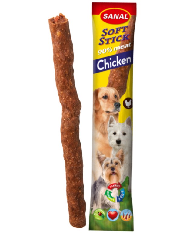 Пръчица за кучета Sanal Soft Stick Пръчица за кучета Sanal Soft Stick - 12 g, с пилешко - храна