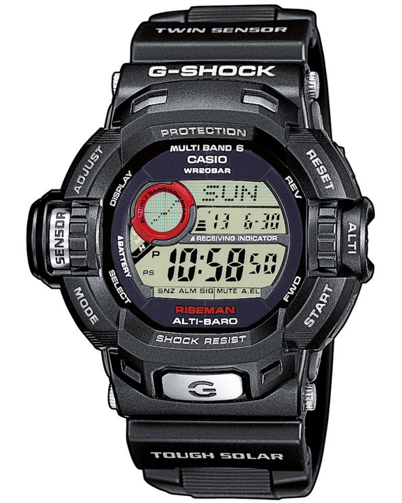  Casio - G-Shock Tough Solar GW-9200-1ER Riseman -   "G-Shock: Tough Solar" - 