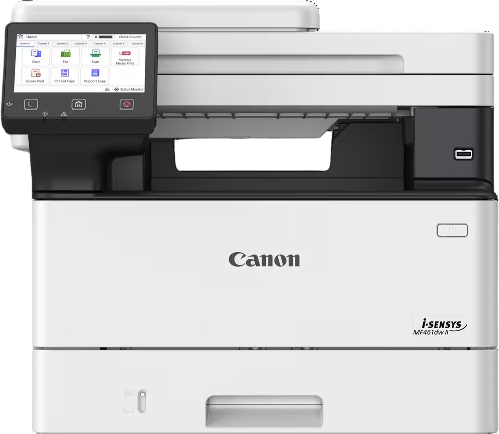 Лазерно мултифункционално устройство Canon i-SENSYS MF465dw II Лазерно мултифункционално устройство Canon i-SENSYS MF465dw II - Монохромен принтер / копир / скенер / факс, 1200 x 1200 dpi, 40 pages/min, ADF, USB, Wi-Fi, А4, двустранен печат -