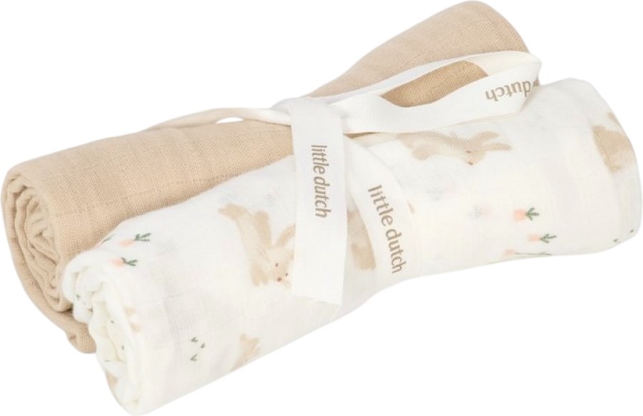 Муселинови пелени Little Dutch Муселинови пелени Little Dutch - 2 броя, 70 x 70 cm, колекцията Baby Bunny - продукт