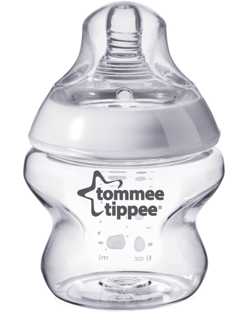 Бебешко шише Tommee Tippee - 150 ml, от серията Closer to Nature, 0+ м - шише
