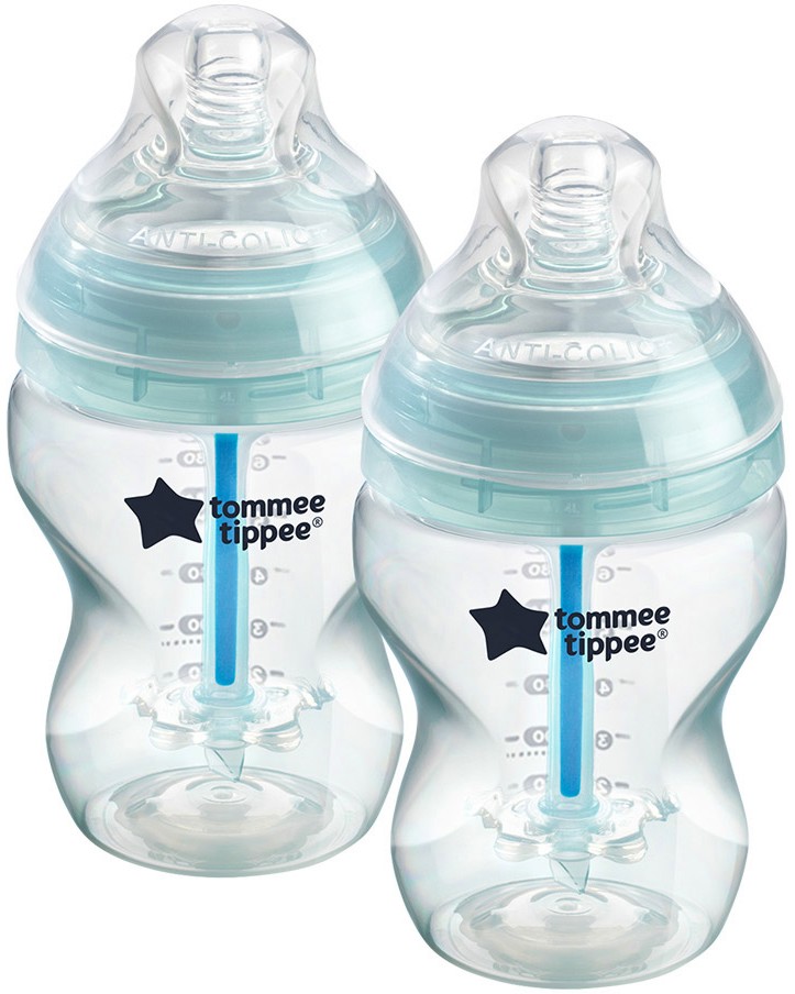   Tommee Tippee - 2  x 260 ml,   Advanced Anti-Colic Plus, 0+  - 