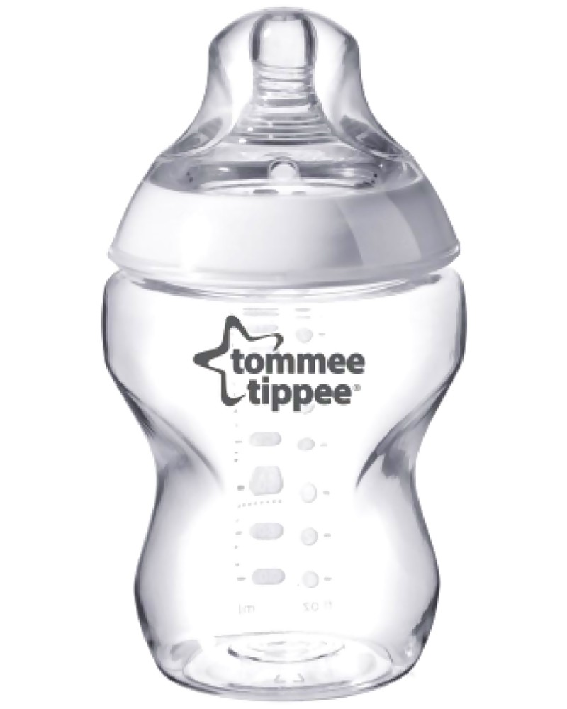 Бебешкo шише Tommee Tippee - 260 ml, от серията Closer to Nature, 0+ м - продукт