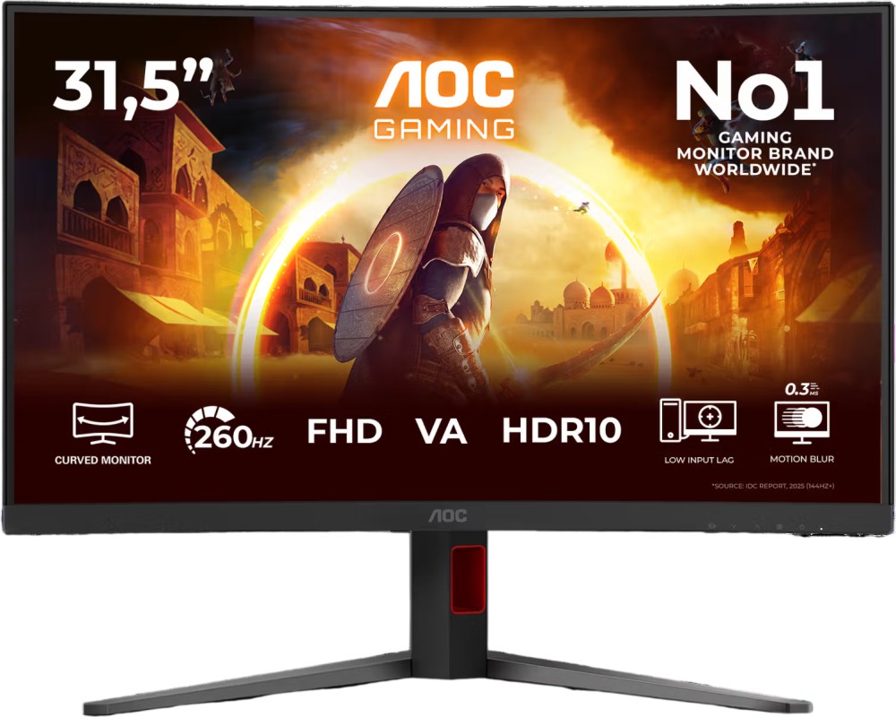 ������� AOC C32G4Z - 31.5", VA, 260 Hz, 21:9, 1920 x 1080, 4 ms, 2 x HDMI, DisplayPort, Adaptive-Sync - 