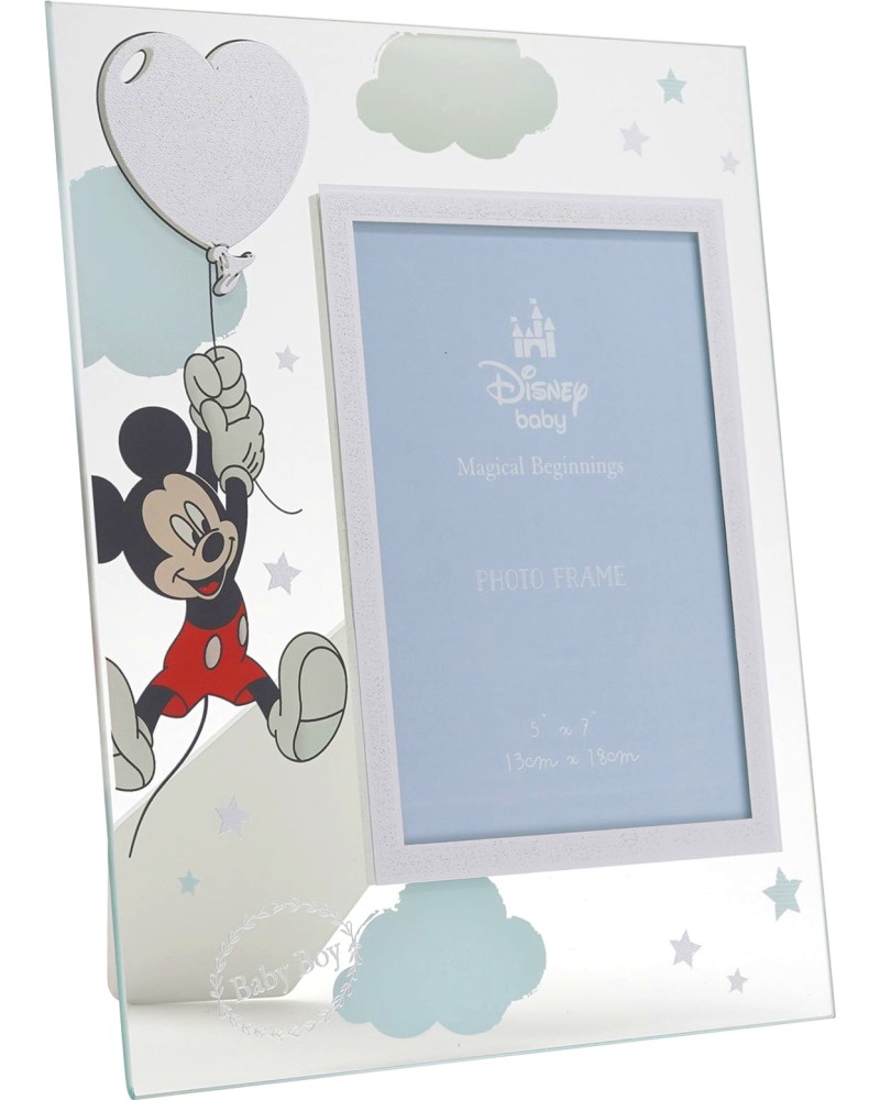 Стъклена рамка за снимка Widdop Bingham Baby Boy Стъклена рамка за снимка Widdop Bingham Baby Boy - На тема Мики Маус - продукт