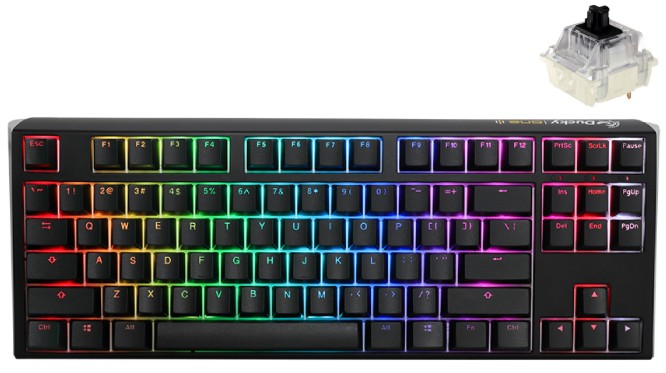    Ducky One 3 TKL Classic - TKL,  USB  1.8 m, ANSI Layout, Hot-Swap, Cherry MX Black RGB - 