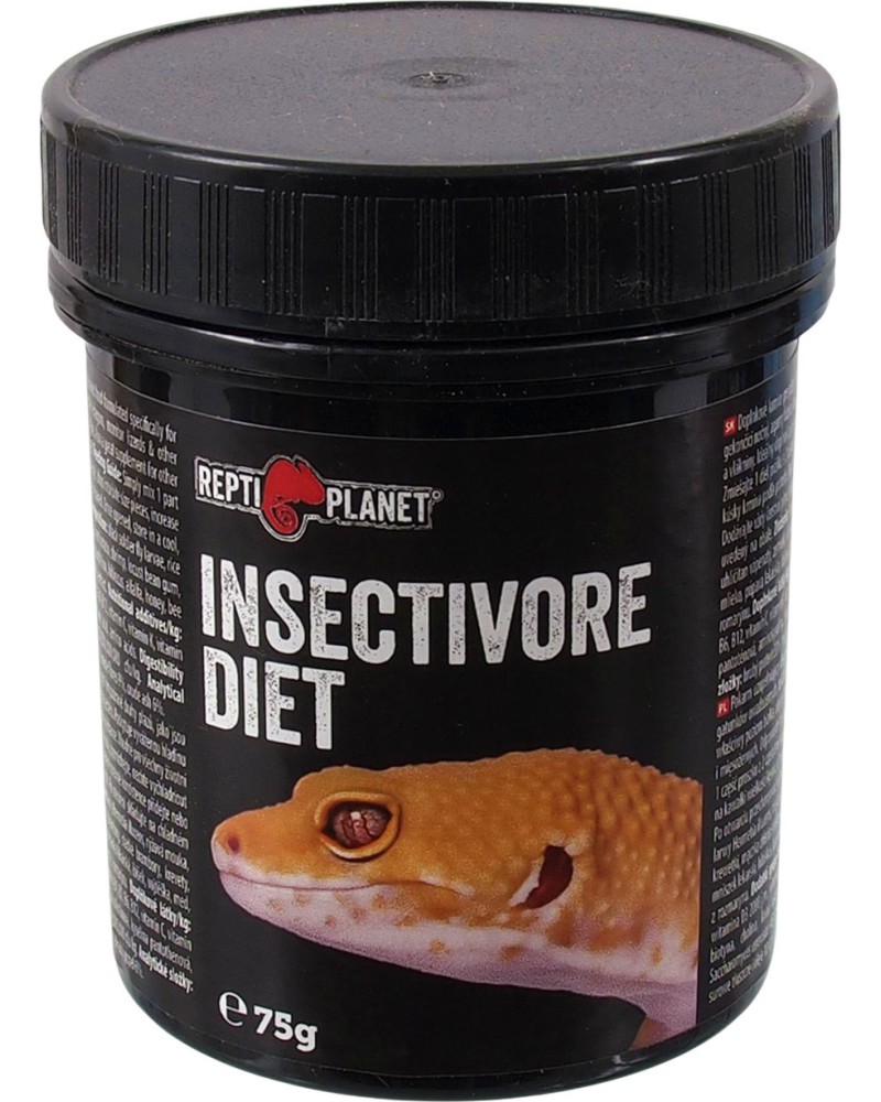 Храна за насекомоядни влечуги REPTI PLANET Insectivore Diet Храна за насекомоядни влечуги REPTI PLANET Insectivore Diet - 75 g - храна