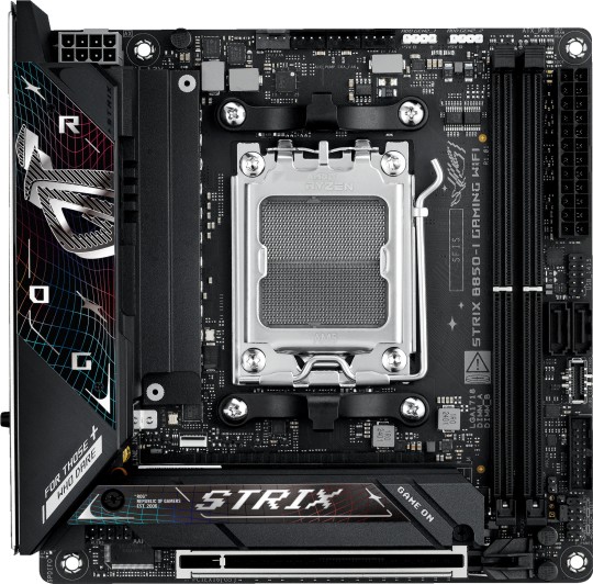 Дънна платка ASUS ROG Strix B850-I Gaming WIFI 7 Дънна платка ASUS ROG Strix B850-I Gaming WIFI 7 - AMD AM5, AMD B850, DDR5, Mini ITX -