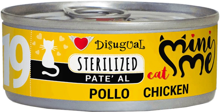 Пастет за кастрирани котки Disugual Sterilized Пастет за кастрирани котки Disugual Sterilized - 85 и 12 x 85 g, с пилешко, от серията Mini Me - храна