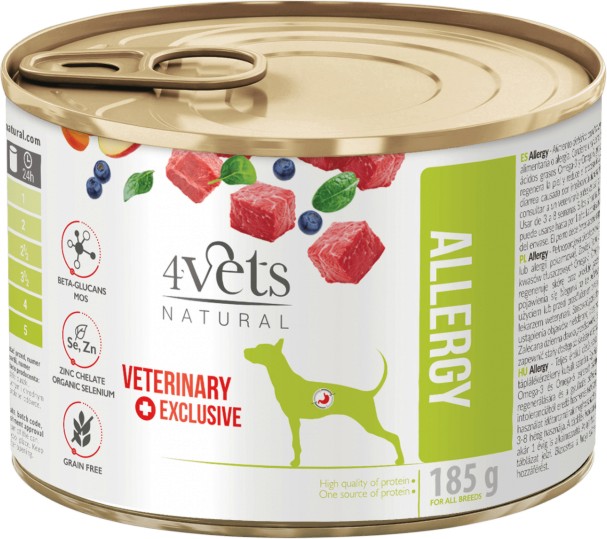 �������� �� ������ � ������� 4Vets Natural Allergy - 185 � 400 g - �����
